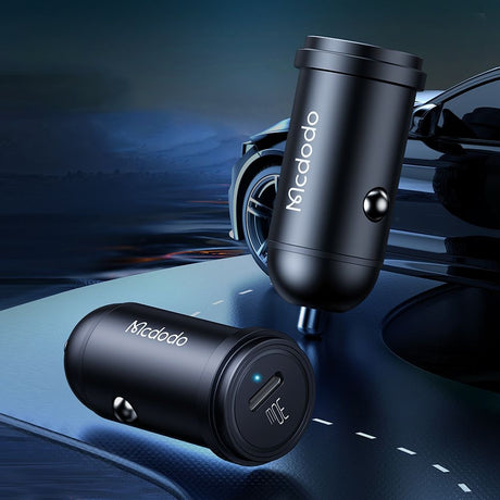 Incarcator Mcdodo Car Obsidian Series (CC-7491), Type-C, PD30W, Smart IC, Mini Size, 1.2m, Negru