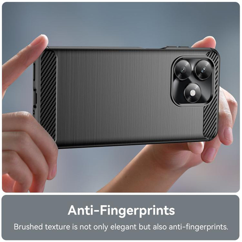 Husa de protectie Techsuit Carbon Silicone compatibil cu Honor X5c Plus, Negru