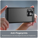 Husa de protectie Techsuit Carbon Silicone compatibil cu Honor X5c Plus, Negru