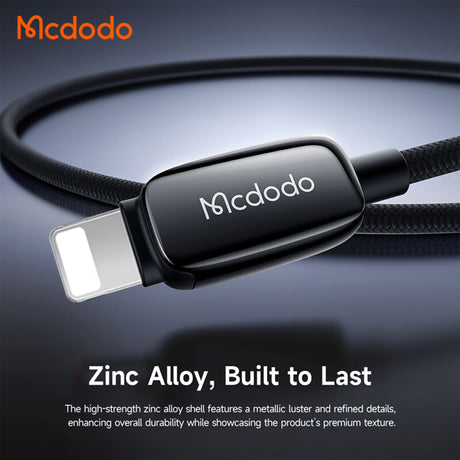 Cablu Mcdodo (CA-0010), with Auto Brightness Adjustment, USB-A to Lightning, 3A, 1.2m, Negru