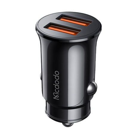 Incarcator Mcdodo Car (CC-6602), Dual-Port, 12W, Fireproof PC, 12-24V, Negru