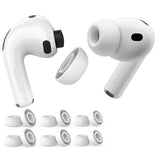 Casti Techsuit (set de 3) Replacement Ear Tips AirVibe (ET2), for Apple AirPods Pro 3, Premium Silicone XS, S, L Sizes, Alb