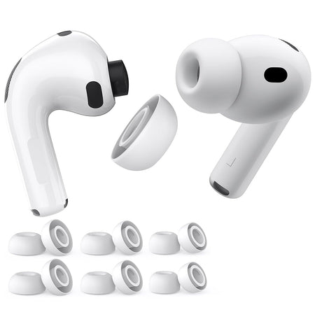 Casti Techsuit (set de 3) Replacement Ear Tips AirVibe (ET2), for Apple AirPods Pro 3, Premium Silicone XS, S, L Sizes, Alb