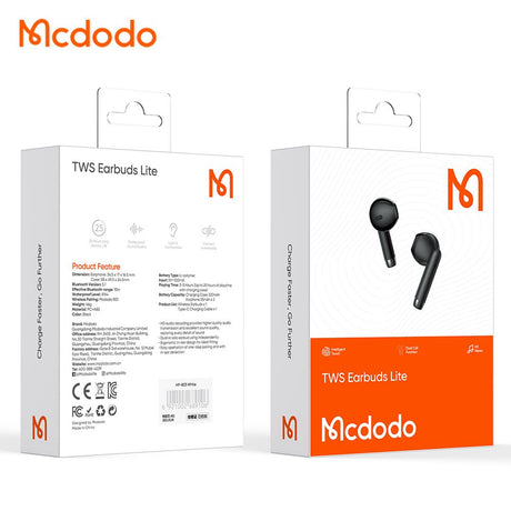 Casti Mcdodo B01 Series (HP-8031), Bluetooth V5.1, IPX4, True Wireless, Negru