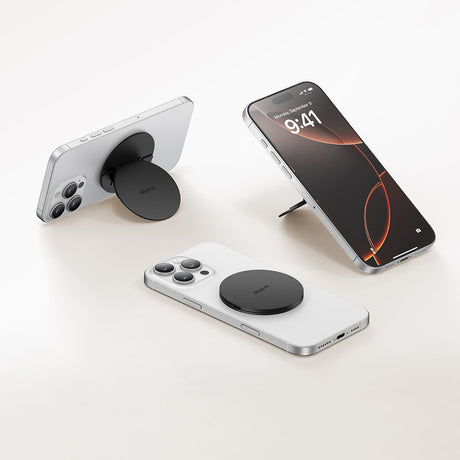 Suport Mcdodo Foldable Magnetic Phone Stand (MR-7910), with Multi-Angle Support, Leather, Negru