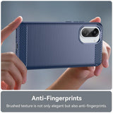 Husa de protectie Techsuit Carbon Silicone compatibil cu Honor X5c Plus, Albastru