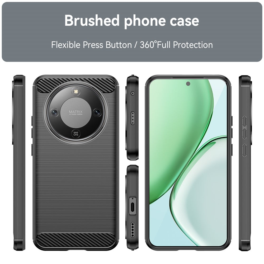 Husa de protectie Techsuit Carbon Silicone compatibil cu Honor Magic8 Lite, Negru