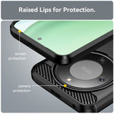 Husa de protectie Techsuit Carbon Silicone compatibil cu Honor Magic8 Lite, Negru