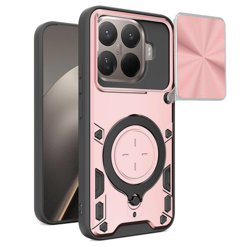Husa de protectie Techsuit CamGuard Pro compatibil cu Xiaomi 15T Pro, Roz Auriu