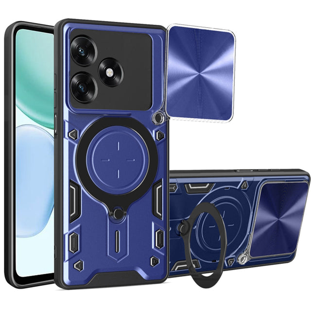 Husa de protectie Techsuit CamGuard Pro compatibil cu Honor X5c Plus, Albastru