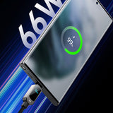 Cablu Yesido (CA128C), with LED Power Display, USB to Type-C, Fast Charge, 66W, 5A, 480Mbps, 1.2m, Negru