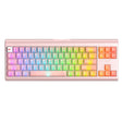Tastatura/Mouse Havit Gaming Keyboard (KB896L), USB-C, with RGB Lights, 71 Keys, 1.2m, 350mA, 5V, Roz