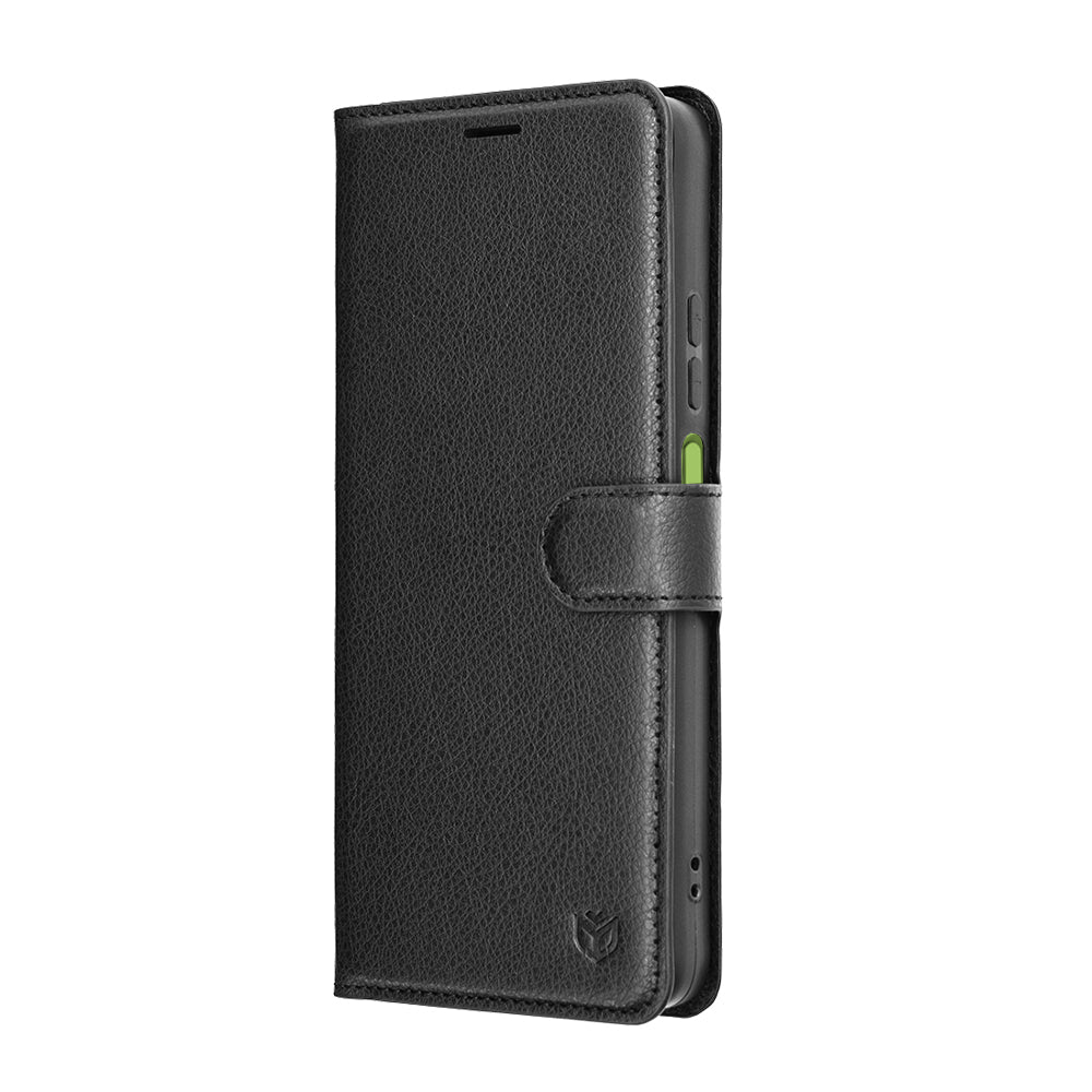Husa de protectie Techsuit Leather Folio compatibil cu Motorola Moto G06, Negru