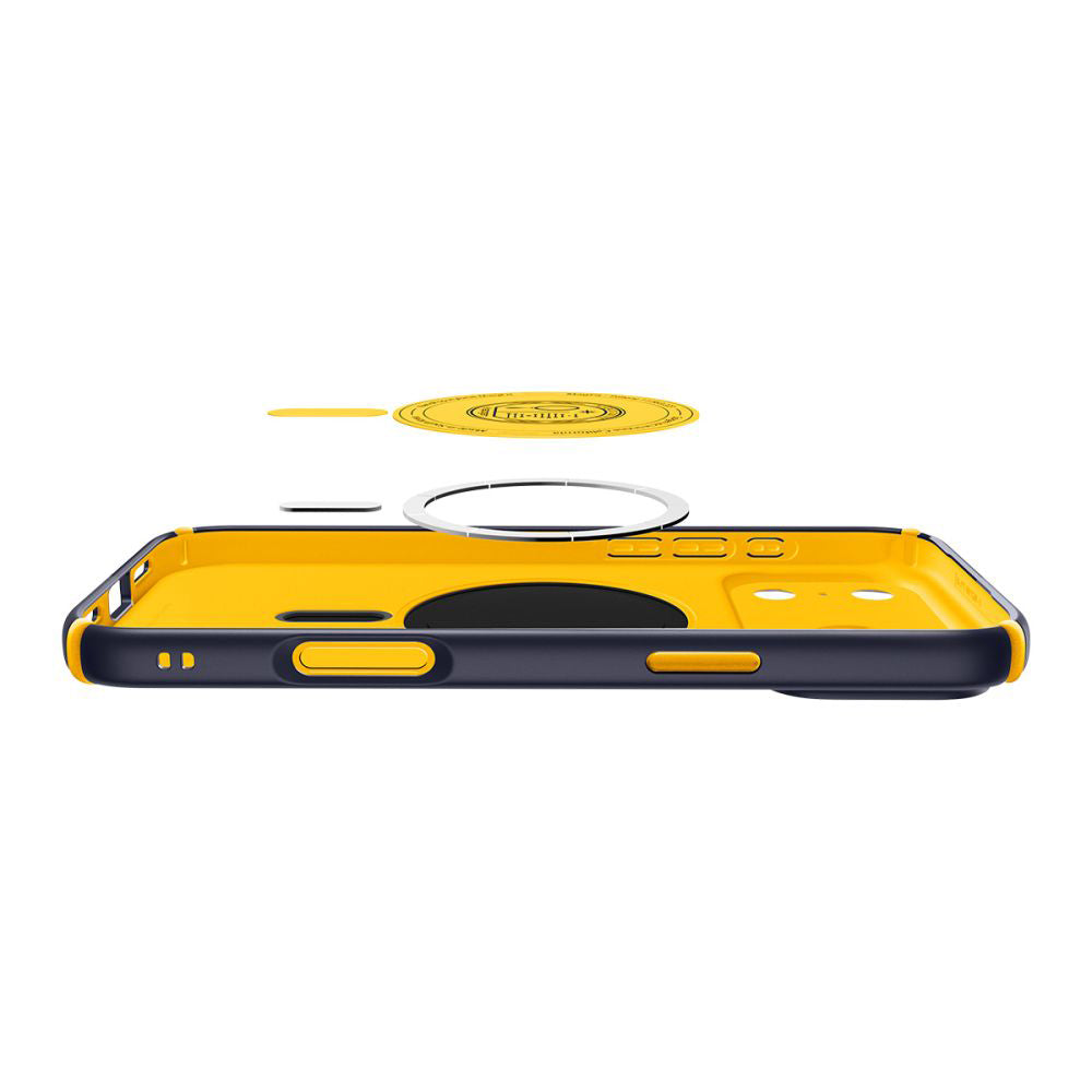 Husa de protectie Spigen Caseology Nano Pop Hybrid MagSafe (ACS11149) compatibil cu iPhone 17 Pro, Albastru Berry Navy