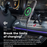 Suport Ringke with Wireless Charging Peltier, Magnetic, Qi2, for Air Vent, 15W, Negru