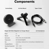 Suport Ringke with Wireless Charging Peltier, Magnetic, Qi2, for Air Vent, 15W, Negru