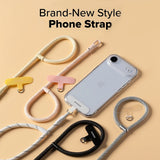 Suport Ringke Universal Hand Strap Link Flow P-Type, Crossbody Lanyard for Phone Cases, Adjustable, Shade Black