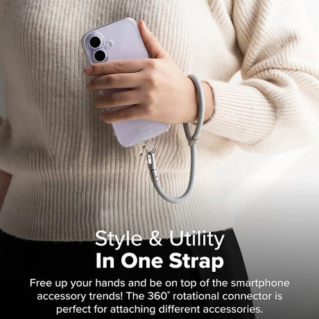 Suport Ringke Universal Hand Strap Link Flow P-Type, Crossbody Lanyard for Phone Cases, Adjustable, Shade Black