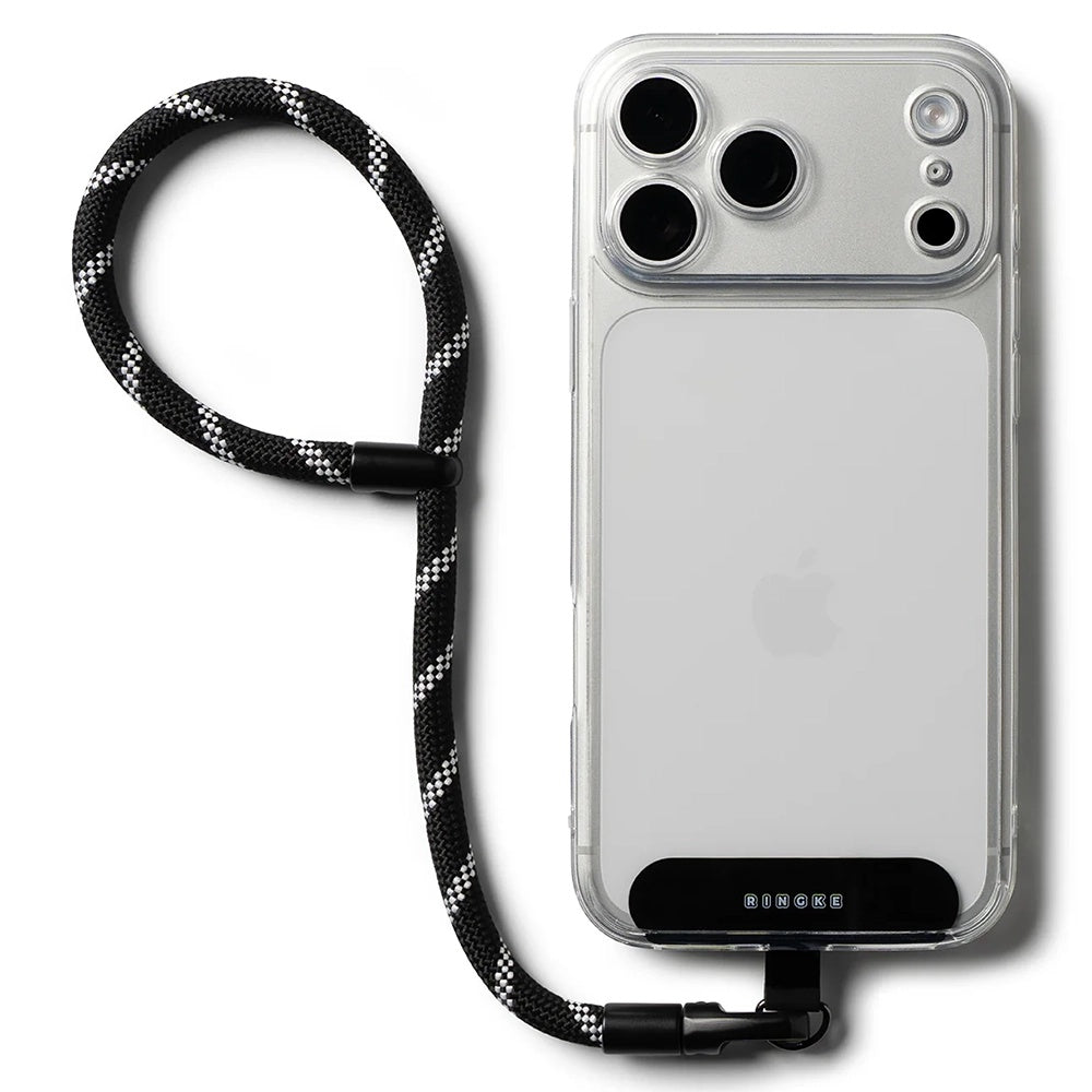 Suport Ringke Universal Hand Strap Link Flow P-Type, Crossbody Lanyard for Phone Cases, Adjustable, Shade Black