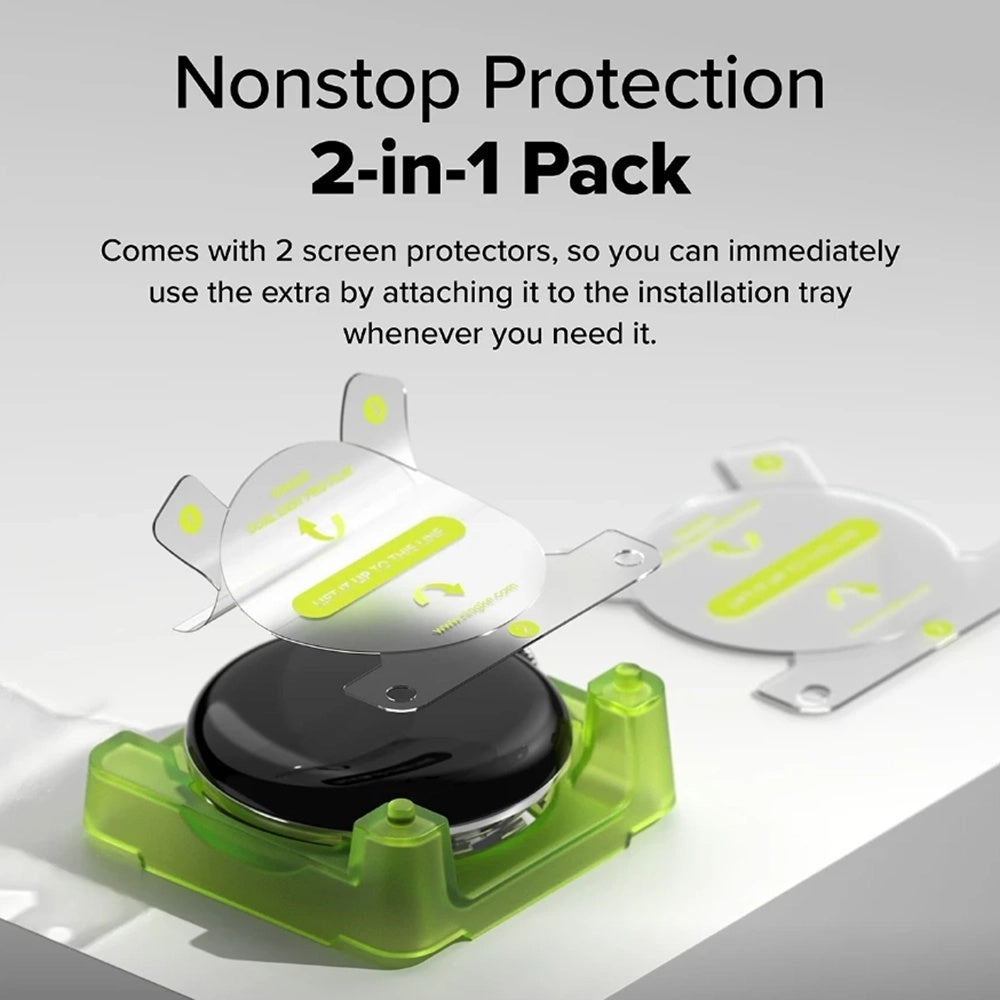 Folie de protectie smartwatch Ringke Dual Easy Pro Film (set de 2) compatibil cu Google Pixel Watch 4 45mm, Transparent