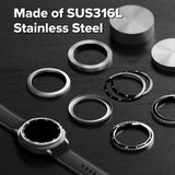 Accesoriu smartwatch Ringke Premium Bezel Styling compatibil cu Samsung Galaxy Watch8 Classic, Negru (Gw8C-46-96)