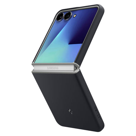 Husa de protectie Spigen Caseology Nano Pop MagSafe (ACS11158) compatibil cu Samsung Galaxy Z Flip7, Negru Sesame
