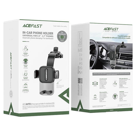 Suport Acefast (D26), for Dashboard, 360° Rotation, Multi-Angle Adjustment, Secure Fit, for 4.5 - , Negru
