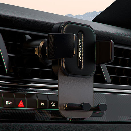 Suport Acefast (D25), for Air Vent, Free Rotation, Adjustable Angle, Secure Lock Clip, for 4.5 - , Negru