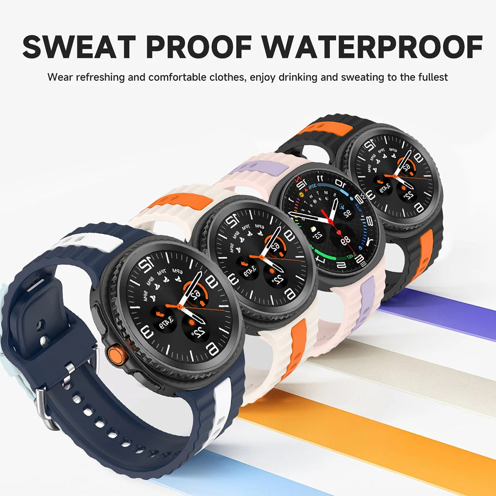 Curea smartwatch Techsuit Watchband (W078) compatibil cu Samsung Galaxy Watch8 40mm/Watch8 44mm/Watch8 Classic, Bleumarin Emerald