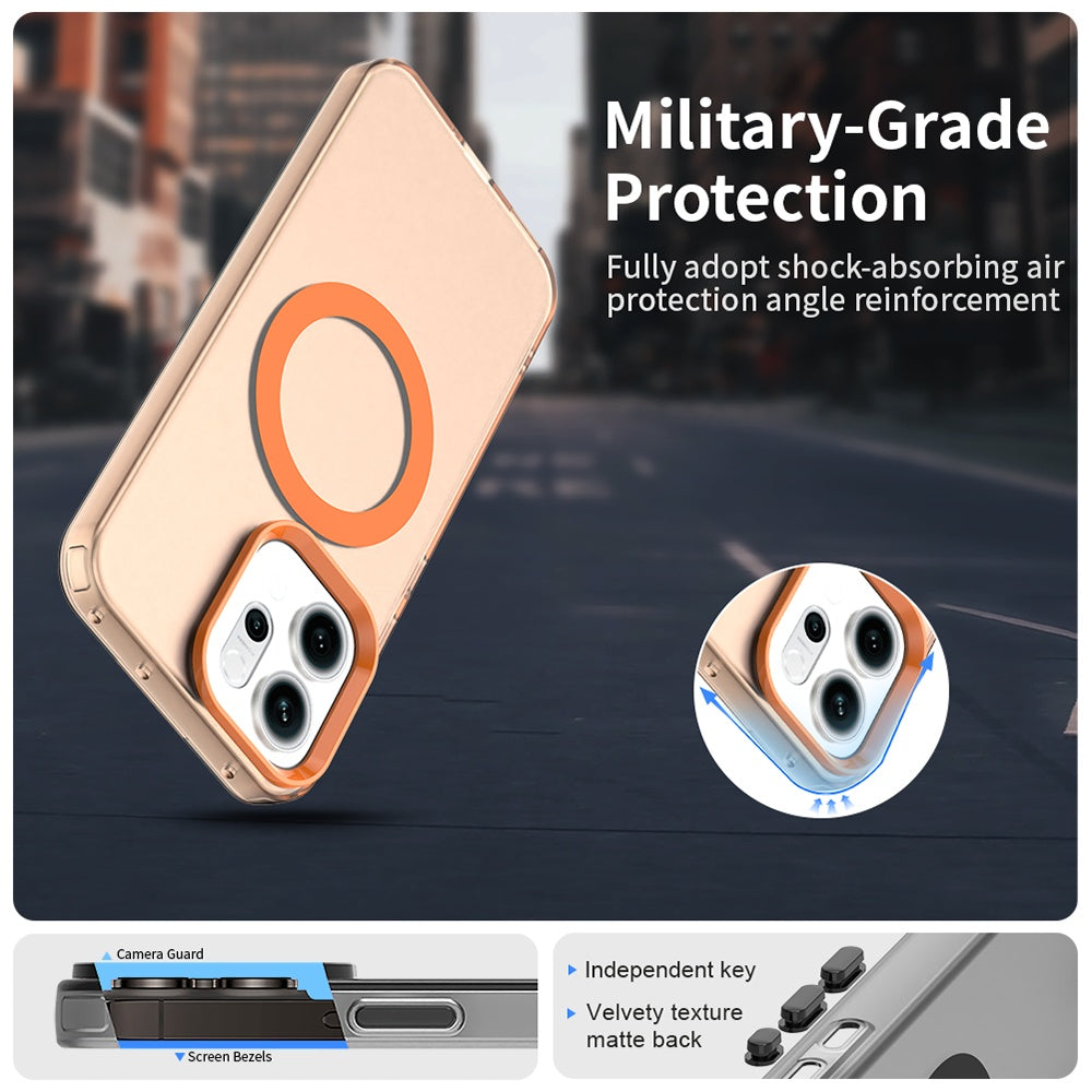 Husa de protectie Techsuit CandyCase MagSafe compatibil cu Oppo Reno14, Portocaliu