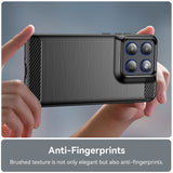 Husa de protectie Techsuit Carbon Silicone compatibil cu Motorola Edge 70, Negru