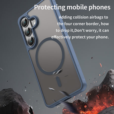 Husa de protectie Techsuit HaloFrost II MagSafe compatibil cu Samsung Galaxy S26, Bleumarin