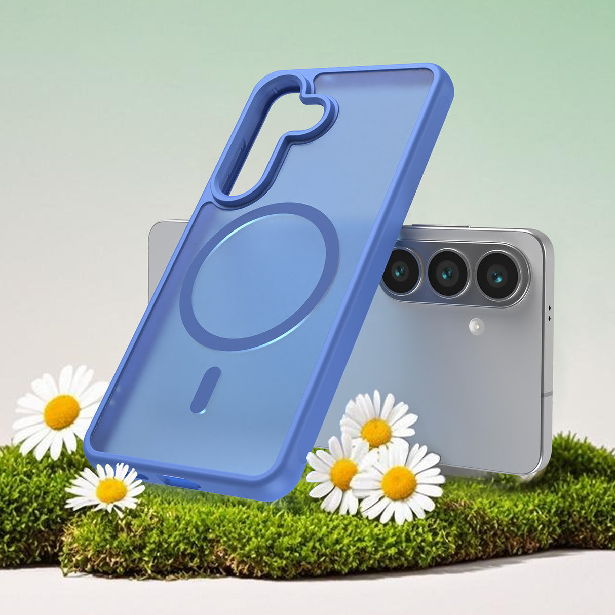 Husa de protectie Techsuit HaloFrost II MagSafe compatibil cu Samsung Galaxy S26, Albastru Cer
