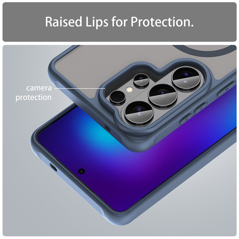 Husa de protectie Techsuit HaloFrost II MagSafe compatibil cu Samsung Galaxy S26 Ultra, Bleumarin