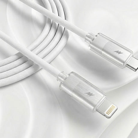 Cablu Lito Liquid Silicone (LD07), Type-C to Lightning, Fast Charging, Anti-freeze, Anti-fire, Alb