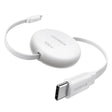 Cablu Ugreen (L531), Type-C to Type-C, Retractable, Fast Charging, PD 3.0, 100W, E-maker Chip, 1m, Alb