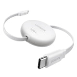 Cablu Ugreen (L531), Type-C to Type-C, Retractable, Fast Charging, PD 3.0, 100W, E-maker Chip, 1m, Alb
