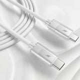 Cablu Lito Liquid Silicone (LD07), Type-C to Type-C, Fast Charging 60W, Anti-freeze, Anti-fire, Alb