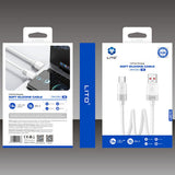 Cablu Lito Liquid Silicone (LD07), USB to Type-C, Fast Charging, Anti-freeze, Anti-fire, Alb