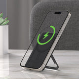 Baterie externa Acefast Magnetic Wireless (M17-10000), Foldable Stand, USB-C Port, 10000mAh, 22.5W, LED Indicator, Negru