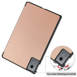Husa de protectie tableta Techsuit FoldPro compatibil cu Lenovo Idea Tab 11, Roz Auriu