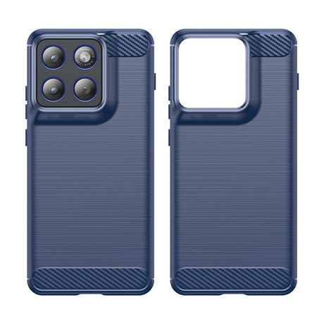 Husa de protectie Techsuit Carbon Silicone compatibil cu Motorola Edge 70, Albastru