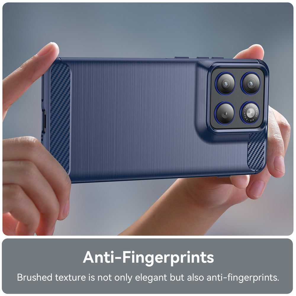 Husa de protectie Techsuit Carbon Silicone compatibil cu Motorola Edge 70, Albastru
