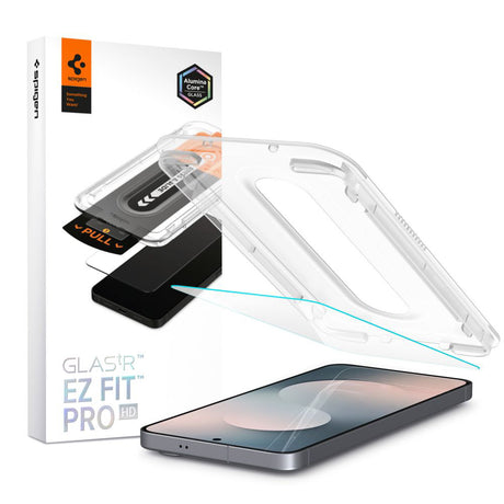 Folie de protectie Spigen Glas.tR EZ-FIT Pro HD (AGL10203) compatibil cu Samsung Galaxy S25 FE, Transparent