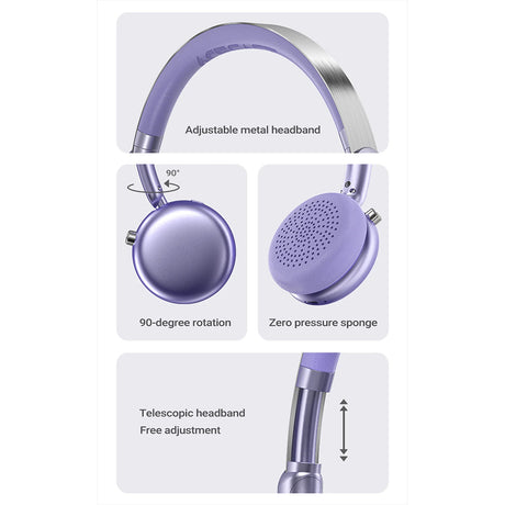 Casti Acefast Wireless Headset (H8), Type-C, Bluetooth 5.4, ANC Mode, Hybrid Noise Reduction, 500mAh, Professional HiFi, Mov