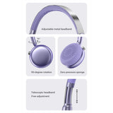 Casti Acefast Wireless Headset (H8), Type-C, Bluetooth 5.4, ANC Mode, Hybrid Noise Reduction, 500mAh, Professional HiFi, Argintiu