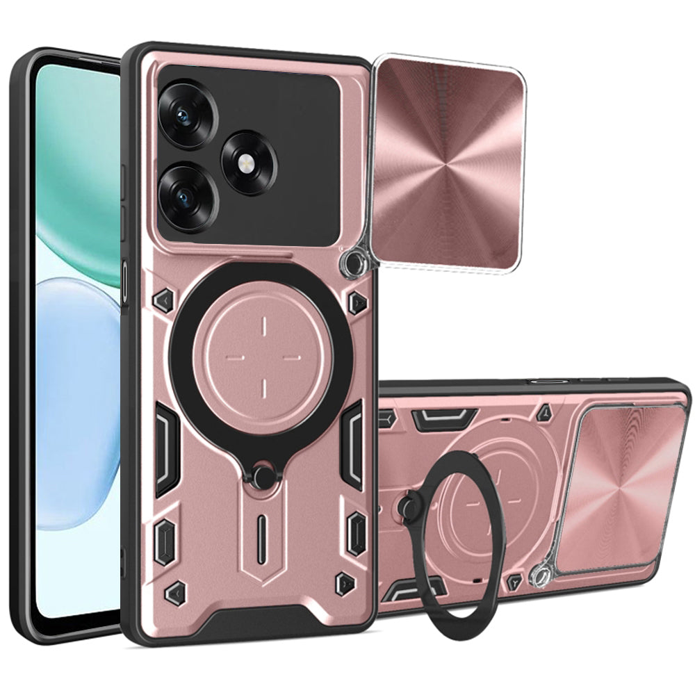 Husa de protectie Techsuit CamGuard Pro compatibil cu Honor X5c Plus, Roz Auriu