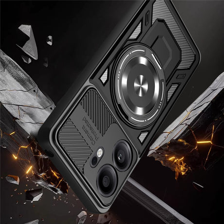 Husa de protectie Techsuit RuggedCam compatibil cu Oppo Reno14 F / Reno14 FS 5G, Albastru