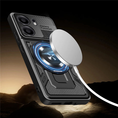 Husa de protectie Techsuit RuggedCam compatibil cu Oppo Reno14 F / Reno14 FS 5G, Negru