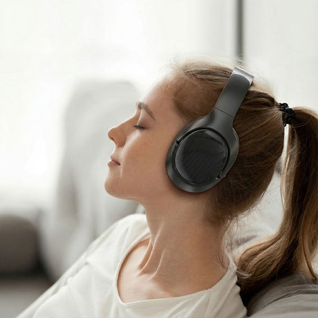 Casti Acefast Wireless Headset (H5), Type-C, Bluetooth 5.4, ANC, Noise Reduction, 3D Sense, 500mAh, Professional Hi-Fi, Alb
